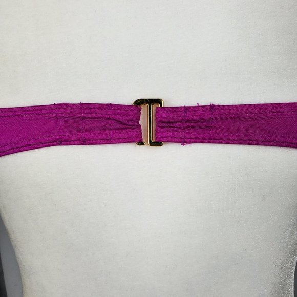 Victoria’s Secret Strapless Bandeau Magenta Bikini Top Women's Medium - Picture 7 of 7